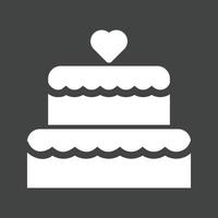 Wedding Cake I Glyph Inverted Icon vector