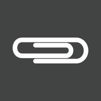 Attachment Pin Glyph Inverted Icon vector