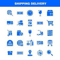 Shipping Delivery Solid Glyph Icon Pack For Designers And Developers Icons Of Globe Location Search Delivery Online Shipping Shopping Transport Vector