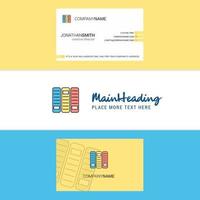 Beautiful Files Logo and business card vertical Design Vector