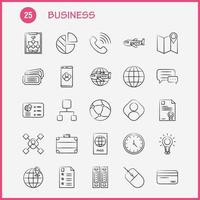 Business Hand Drawn Icons Set For Infographics Mobile UXUI Kit And Print Design Include Laptop Graph Graph Laptop Computer Dart Game Focus Eps 10 Vector