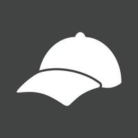 P Cap Glyph Inverted Icon vector