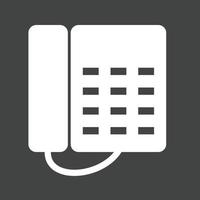 Telephone Glyph Inverted Icon vector