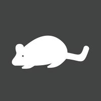 Mouse Glyph Inverted Icon vector