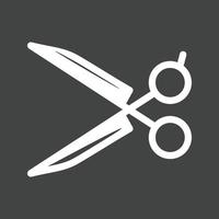 Scissors II Glyph Inverted Icon vector