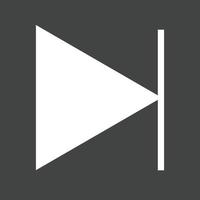 Next Track Glyph Inverted Icon vector