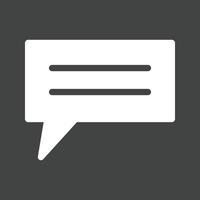 Chat Bubble Glyph Inverted Icon vector