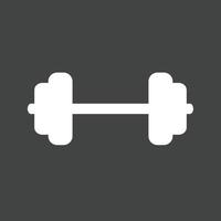 Weightlifting Glyph Inverted Icon vector