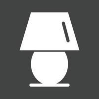 Table Lamp Glyph Inverted Icon vector