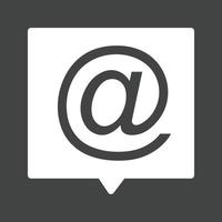 Email II Glyph Inverted Icon vector