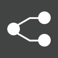 Network I Glyph Inverted Icon vector