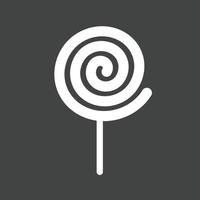 Candy Stick I Glyph Inverted Icon vector