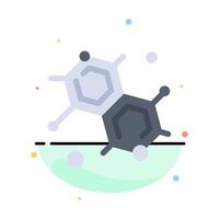 Chemist Molecular Science Abstract Flat Color Icon Template vector