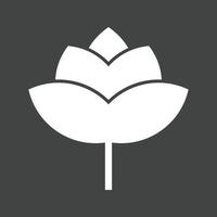 Rose Glyph Inverted Icon vector