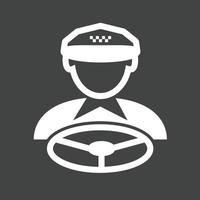 Cab driver Glyph Inverted Icon vector