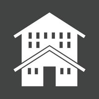 House IV Glyph Inverted Icon vector