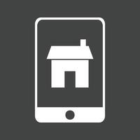 Mobile Housing I Glyph Inverted Icon vector