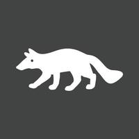 Wolf Glyph Inverted Icon vector