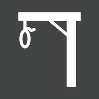 Gallows Glyph Inverted Icon vector