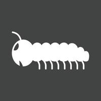 Caterpiller Glyph Inverted Icon vector