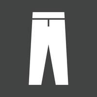 Trousers Glyph Inverted Icon vector