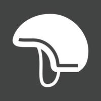 Helmet Glyph Inverted Icon vector