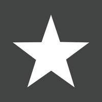 Star I Glyph Inverted Icon vector