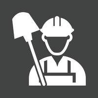 Labor Glyph Inverted Icon vector