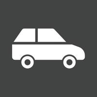 Eco friendly Car Glyph Inverted Icon vector