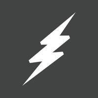 Lightning bolt Glyph Inverted Icon vector