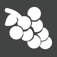 Grapes Glyph Inverted Icon vector