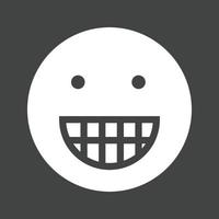 Big Grin Glyph Inverted Icon vector