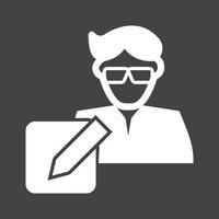 Secretary Glyph Inverted Icon vector