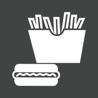 Fast Food Glyph Inverted Icon vector