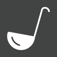 Ladle Glyph Inverted Icon vector