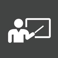 Teacher I Glyph Inverted Icon vector