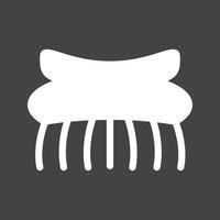 pinza para el cabello i glifo icono invertido vector