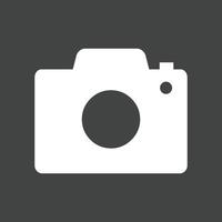 Camera Glyph Inverted Icon vector