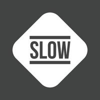 Slow Glyph Inverted Icon vector