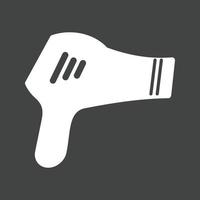 Hair Dryer II Glyph Inverted Icon vector