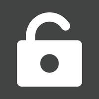 Logout Glyph Inverted Icon vector