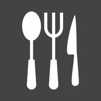 Utensils Glyph Inverted Icon vector