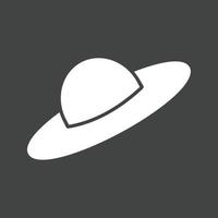 Hat III Glyph Inverted Icon vector