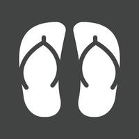 Sandals Glyph Inverted Icon vector