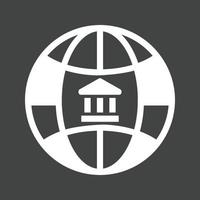 Global Banks Glyph Inverted Icon vector