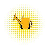 Watering can comics icon vector