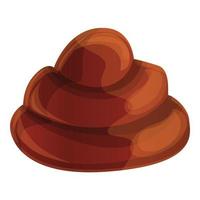 Chocolate paste icon, cartoon style vector