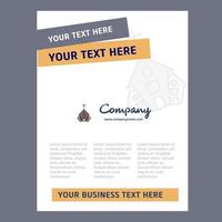 Church Title Page Design for Company profile annual report presentations leaflet Brochure Vector Background