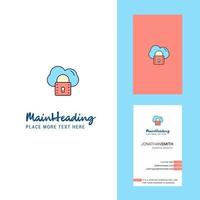 Secure cloud Creative Logo and business card vertical Design Vector