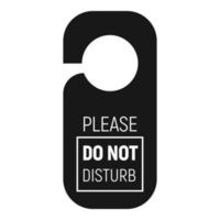 Please do not disturb hanger icon, simple style vector